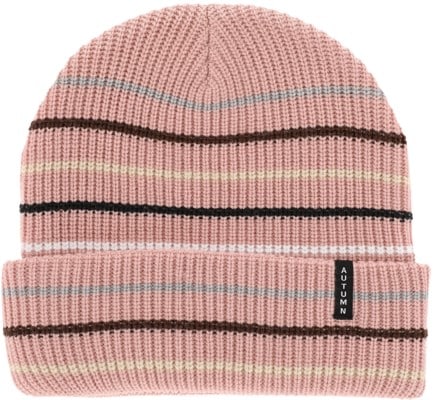 Autumn Multi Stripe Beanie - dusty pink - view large