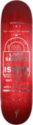 Real Ishod On Lock 8.38 Skateboard Deck - red