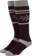 Volcom Cave Heavy Weight Snowboard Socks - maroon