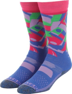 Burton Women's Performance Midweight Snowboard Socks - cosmo block - view large