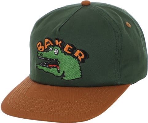 Baker Croc Snapback Hat - green/tan - view large