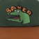 Baker Croc Snapback Hat - green/tan - front detail