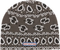 Corduroy Bandana Beanie - charcoal