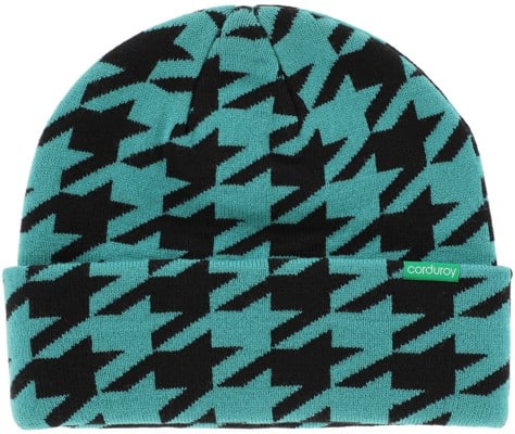 Corduroy Houndstooth Beanie - teal - view large