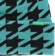 Corduroy Houndstooth Beanie - teal - front detail