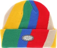 Corduroy Vertical Beanie - rainbow