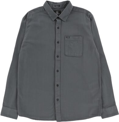 Volcom Caden Solid Flannel Shirt - dark slate - view large