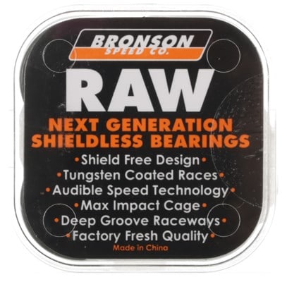 Bronson Speed Co. Raw Skateboard Bearings - black - view large