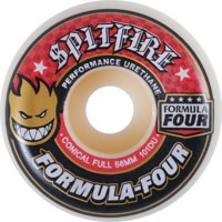 Spitfire Formula Four Conical Full Skateboard Wheels - white 56 (101d)