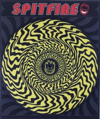 Spitfire Swirled Classic Vinyl Record Slipmat - yellow/black