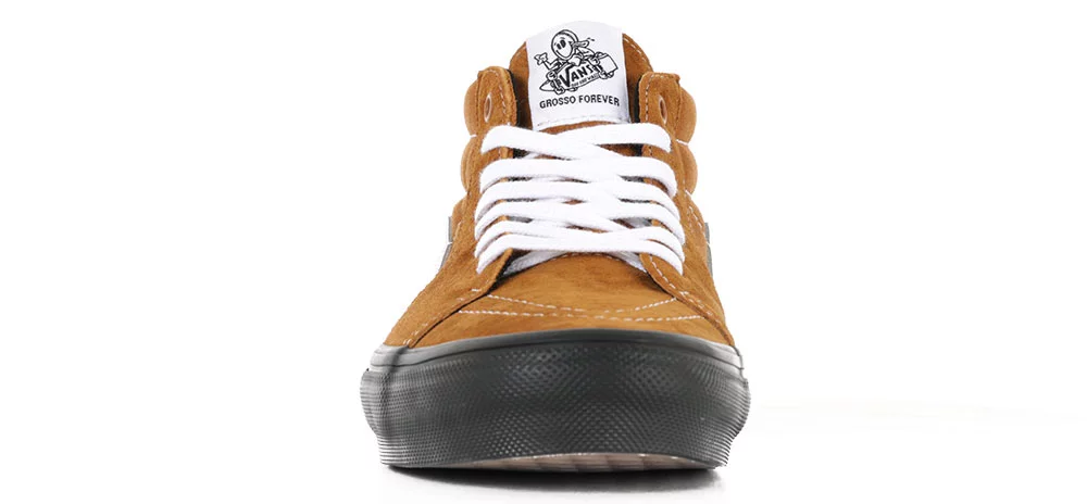 Vans Skate Grosso Mid Shoes - pig suede brown/black | Tactics