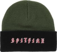 Spitfire Old E Beanie - dark green/black/red