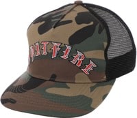 Spitfire Old E Arch Trucker Hat - camo/black
