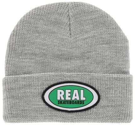 Real Oval Beanie - heather grey/green - view large