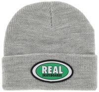 Real Oval Beanie - heather grey/green