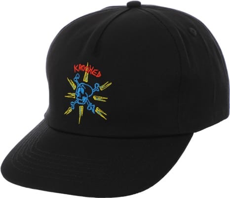 Krooked Style KR Snapback Hat - black - view large