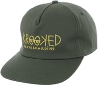 Krooked Krooked Eyes Snapback Hat - dark green/yellow