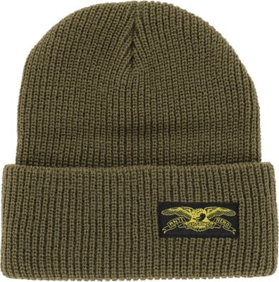 Anti-Hero Stock Eagle Label Cuff Beanie - olive/black/yellow - view large