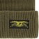 Anti-Hero Stock Eagle Label Cuff Beanie - olive/black/yellow - front detail