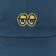 Krooked Eyes Strapback Hat - blue/yellow - front detail
