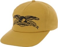 Anti-Hero Basic Eagle Snapback Hat - mustard/black