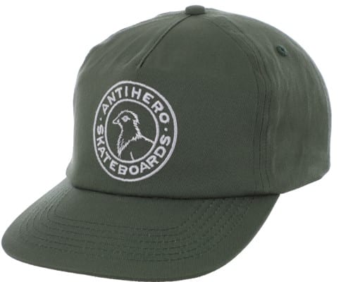 Anti-Hero Basic Pigeon Round Snapback Hat - forest green - view large