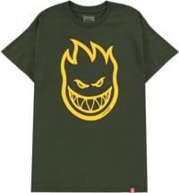 Spitfire Bighead T-Shirt - forest green/gold print