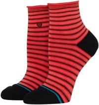 Stance Women's Red Fade Quarter Socks - red fade