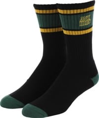 Anti-Hero Black Hero Outline Sock - black/dark green/gold