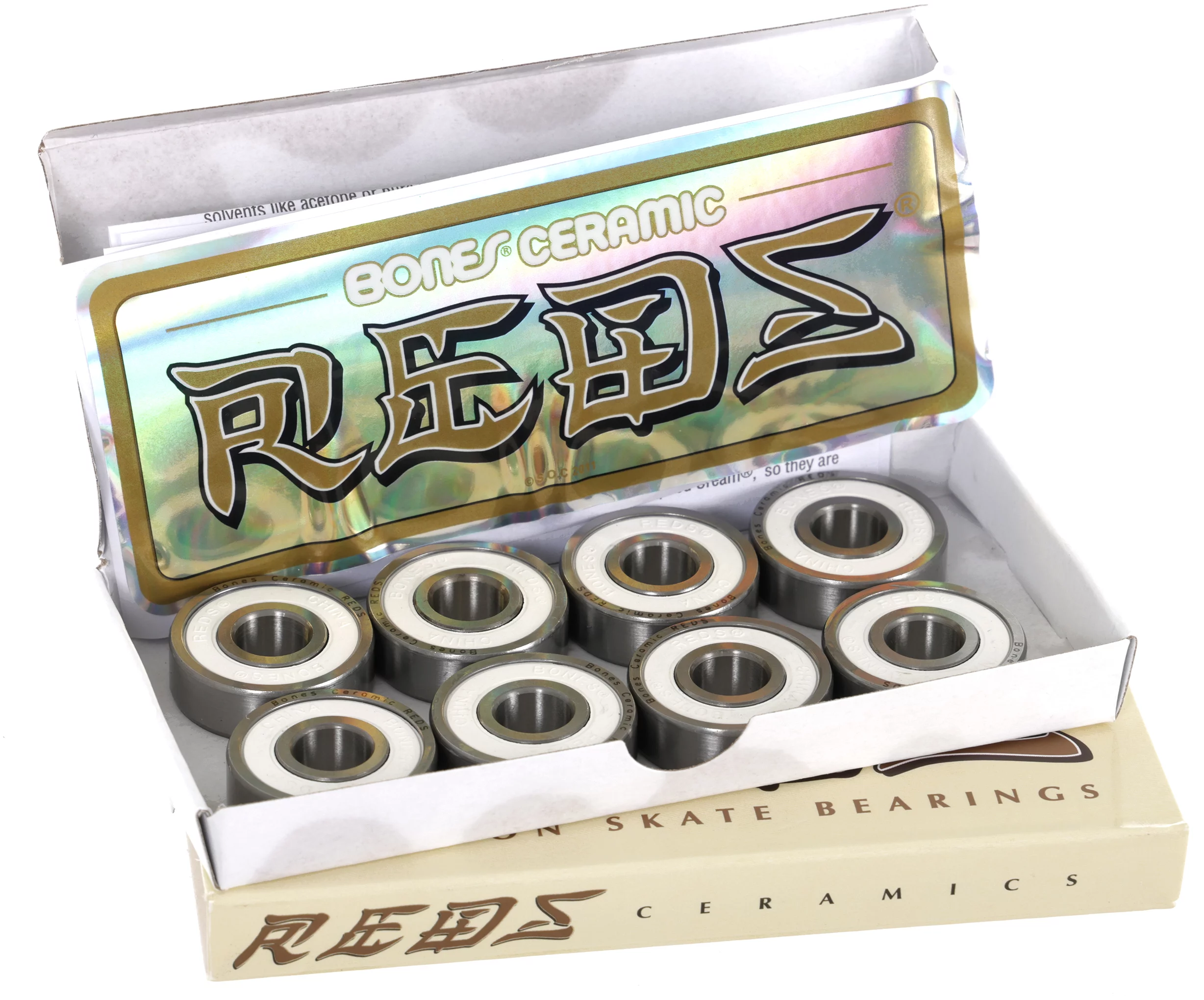 Bones Bearings Ceramic Super Reds Skateboard Bearings