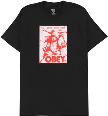 Obey Come Play With Us T-Shirt - black - view large