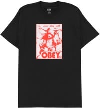 Obey Come Play With Us T-Shirt - black