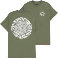 Spitfire Swirled Classic T-Shirt - military green/white
