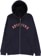 Spitfire Old E Embroidered Zip Hoodie - deep navy/red-white