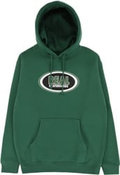 Real Oval Hoodie - dark green/black-white