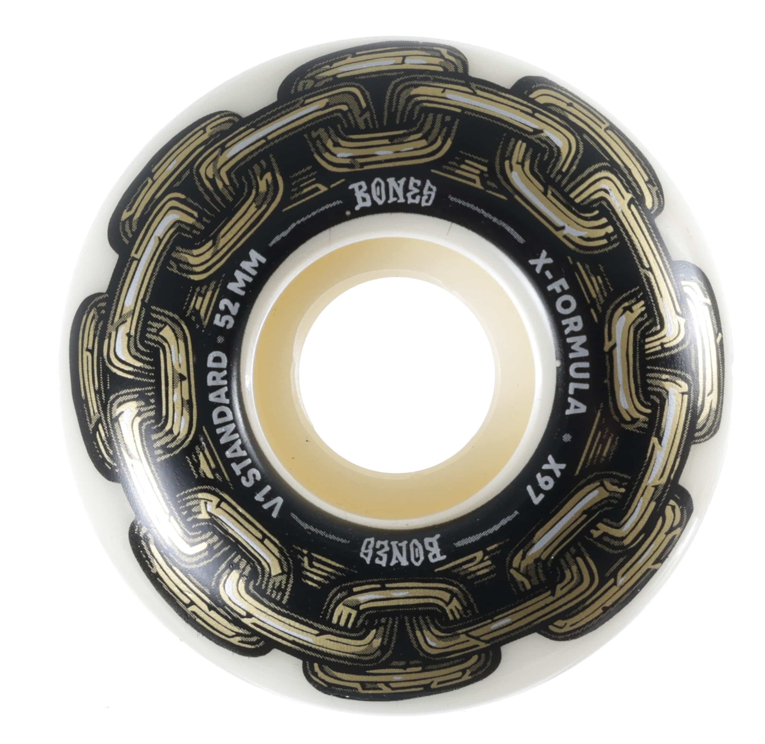 Bones X-Formula V1 Standard Skateboard Wheels - gold chain (97a) | Tactics