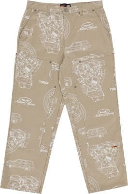 HUF TRD Schematic Double Knee Pants - tan - view large