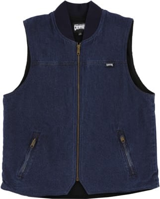 Creature Bonehead Flame Work Vest Jacket - indigo - view large