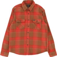 Brixton Bowery Flannel - barn red/bison