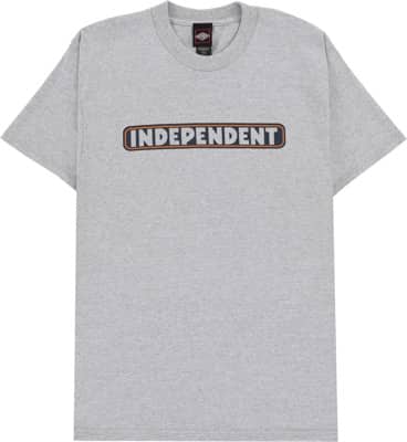 Independent Bar Logo T-Shirt - heather grey/navy/orange - view large