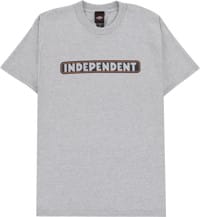 Independent Bar Logo T-Shirt - heather grey/navy/orange