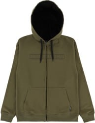 Independent Bar Stitch Zip Hoodie - olive