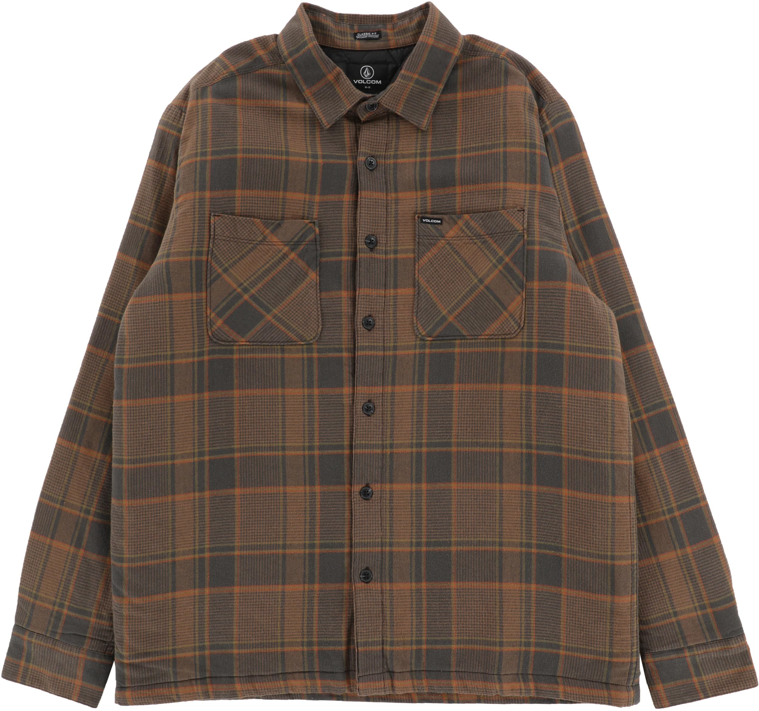 Volcom Brickstone Lined Flannel Shirt - mud | Tactics