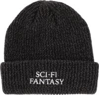 Sci-Fi Fantasy Mixed Yarn Beanie - black/grey