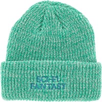 Sci-Fi Fantasy Mixed Yarn Beanie - green/cream