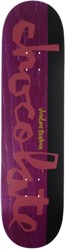 Chocolate Trahan Original Chunk 8.25 Twin Tip Shape Skateboard Deck - purple stain
