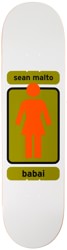 Girl Malto 93 Til 8.25 Skateboard Deck - white/orange 'babai'