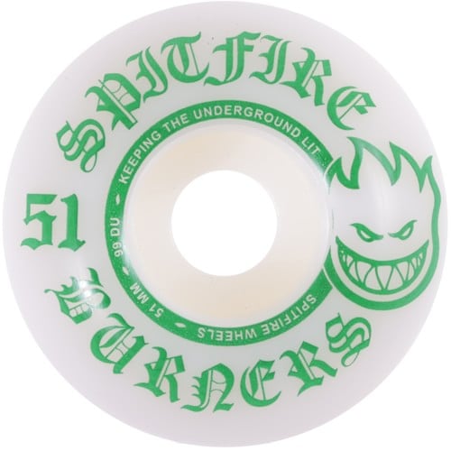 Spitfire Burner Skateboard Wheels - white/silver (99d) | Tactics