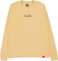 Chocolate Script L/S T-Shirt - vegas gold