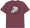 Polar Skate Co. Hijack T-Shirt - plum - reverse